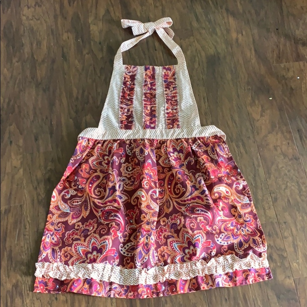 Paisley Ruffle Apron
